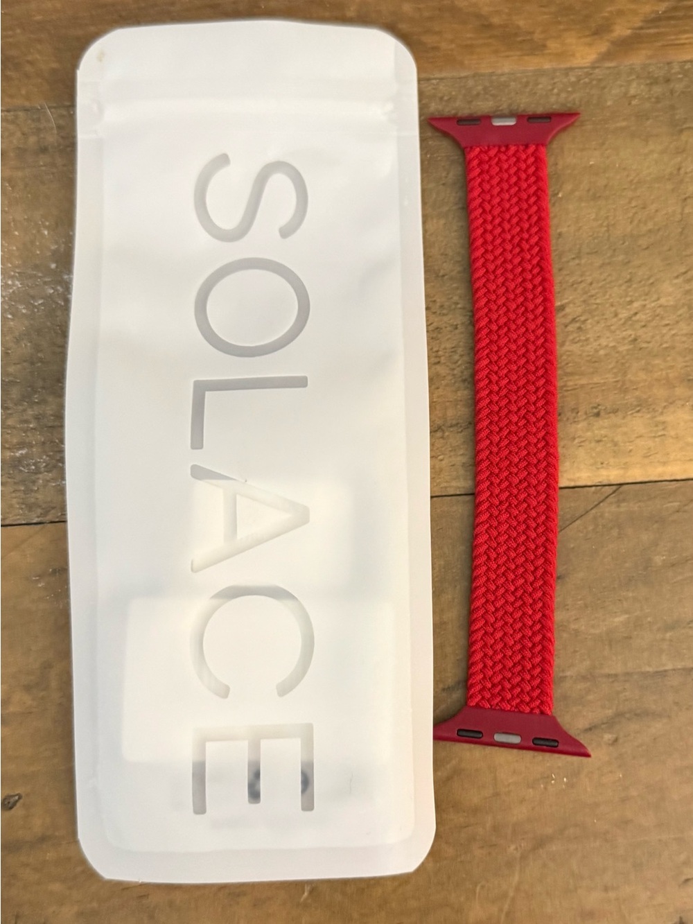 Red Woven Apple Watch Band